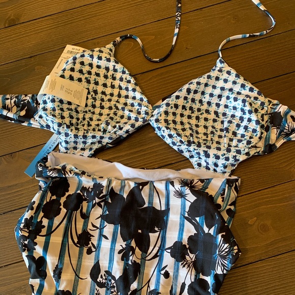 NWT! Lucky Brand On The Grid swimsuit w cutout - Picture 5 of 7
